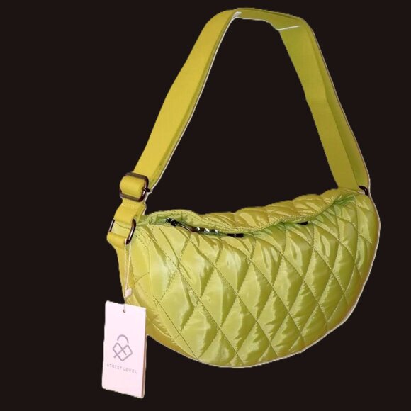 Street Level Citron Crossbody Shoulder Bag - Picture 1 of 14